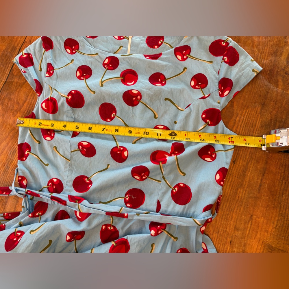 Retro Vibes Cherry Print Dress - Picture 5 of 5